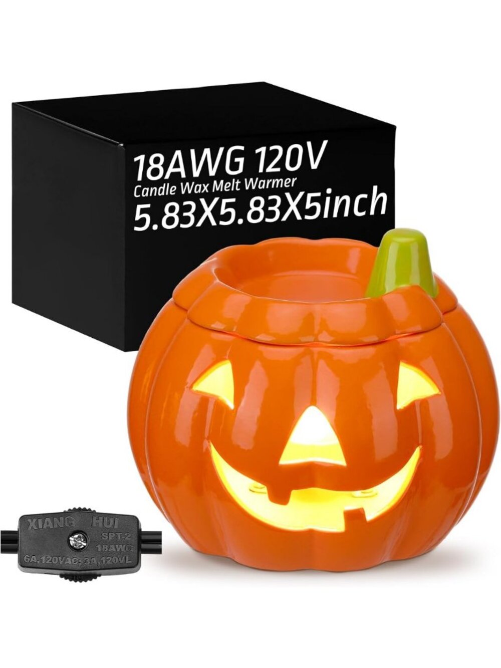 Electric Pumpkin Wax Warmer for Halloween | Glitter Candle Melts Gift Idea